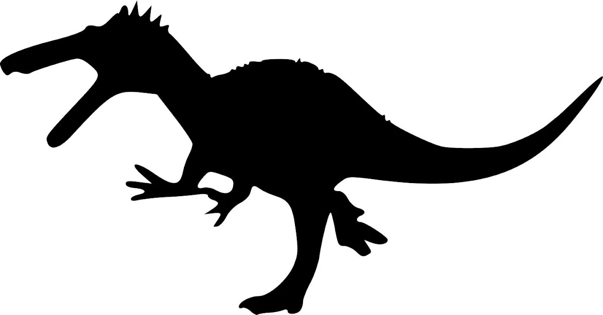 Spinosaurus Dinosaur Silhouette Free SVG for Laser Engraving