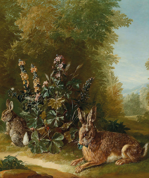 Two Hares In A Landscape