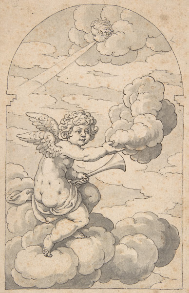 Putto Holding a Cloud and Horn late 16thmid 17th century