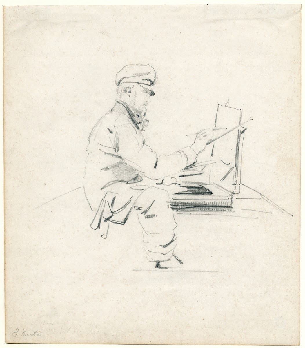 The artist Everhardus Koster working 1855