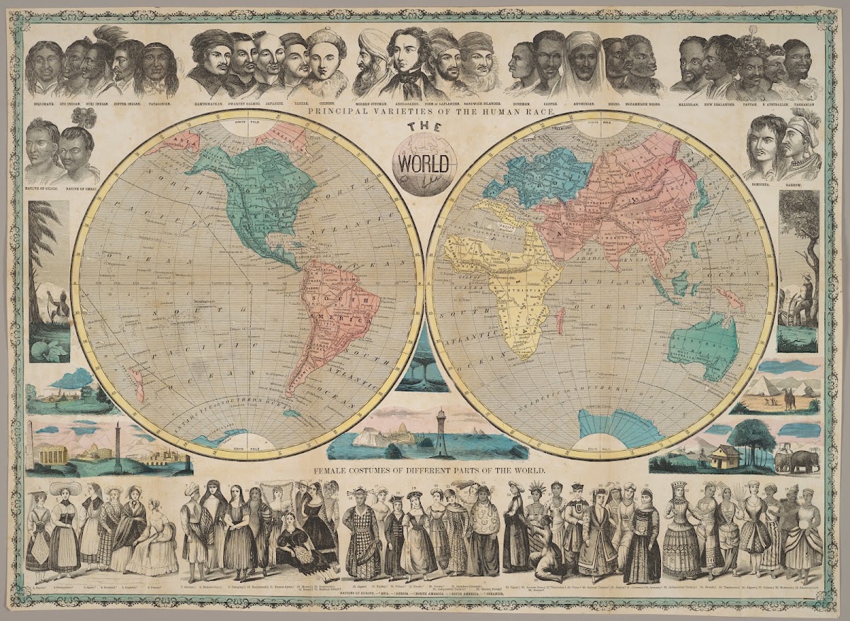 The World Principal Varieties Of The Human Race 1854