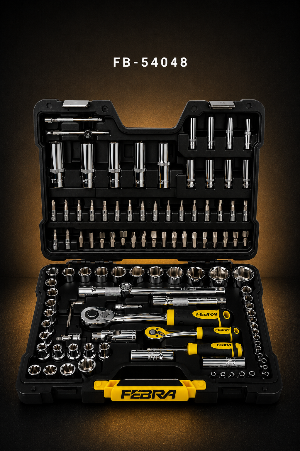 Set herramientas 108 pzas negro/amarillo