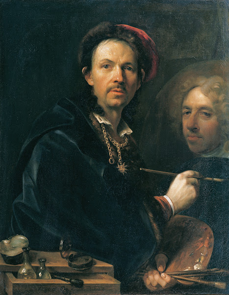 Selbstbildnis an der Staffelei 1709