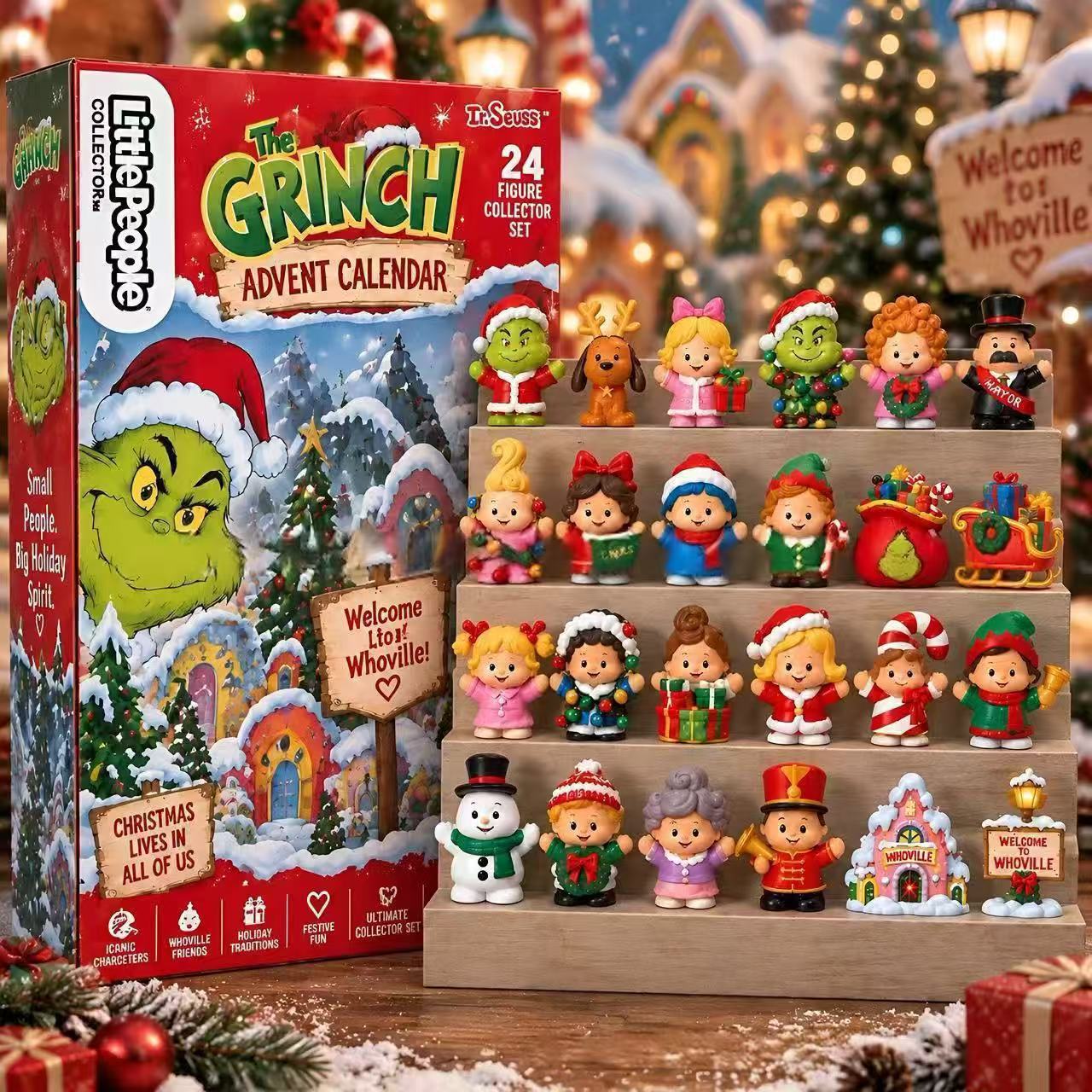 Decorative Figures Advent Calendar Box, Acrylic