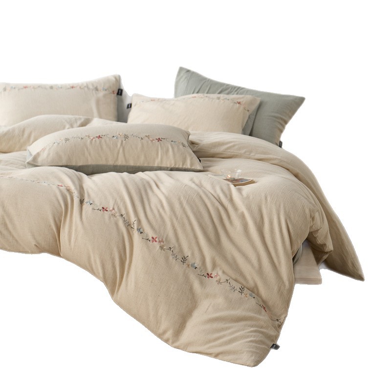 Bedding Set, 4 Pieces, Tencel-Cotton, Embroidery