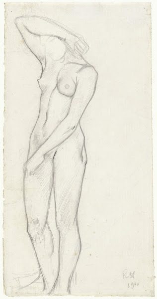 Staande Naakte Vrouw 1900
