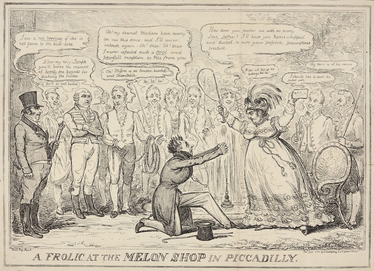 A frolic at the Melon Shop in Piccadilly 1826