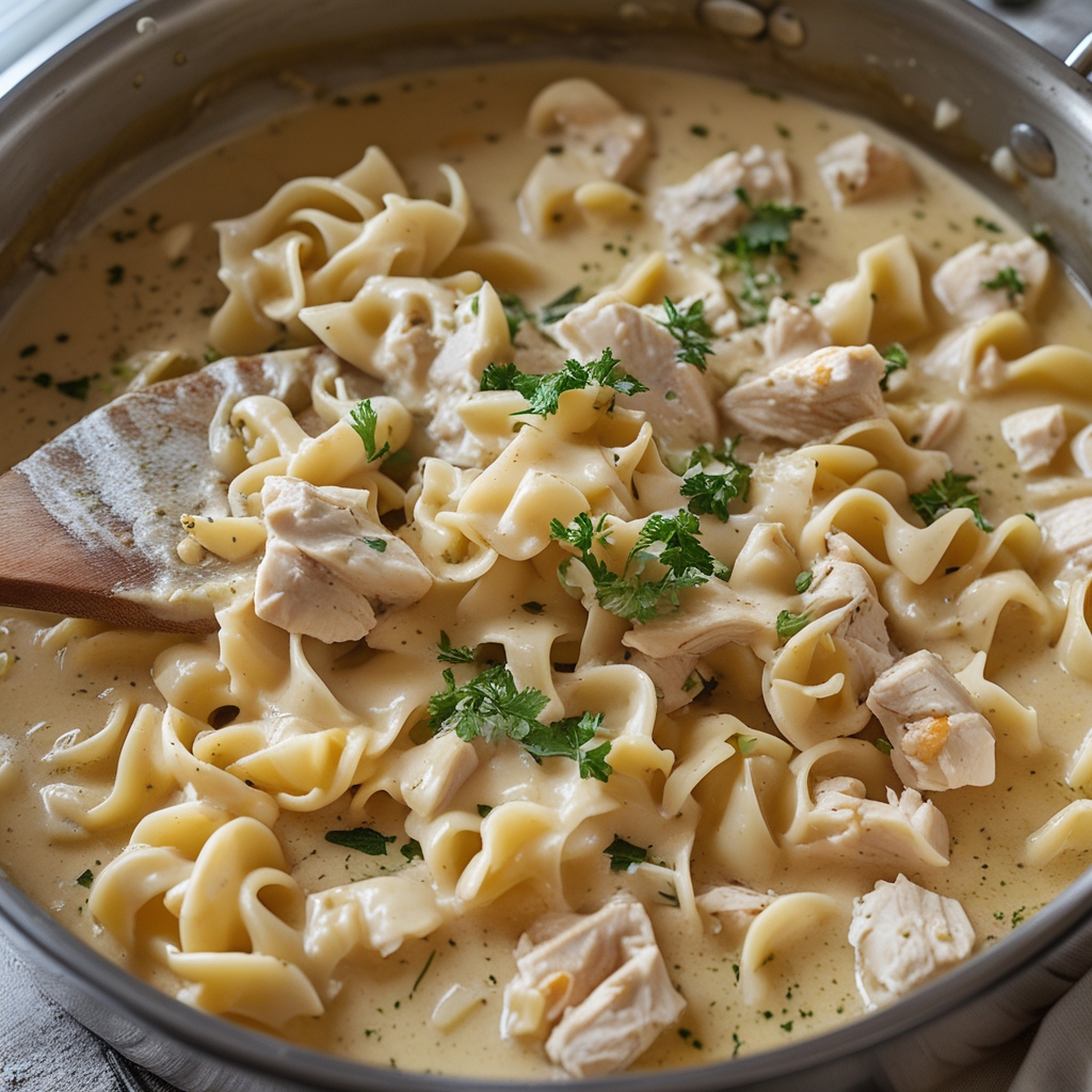One-Pot Chicken Alfredo Pasta - Easy & Creamy Weeknight Dinner
