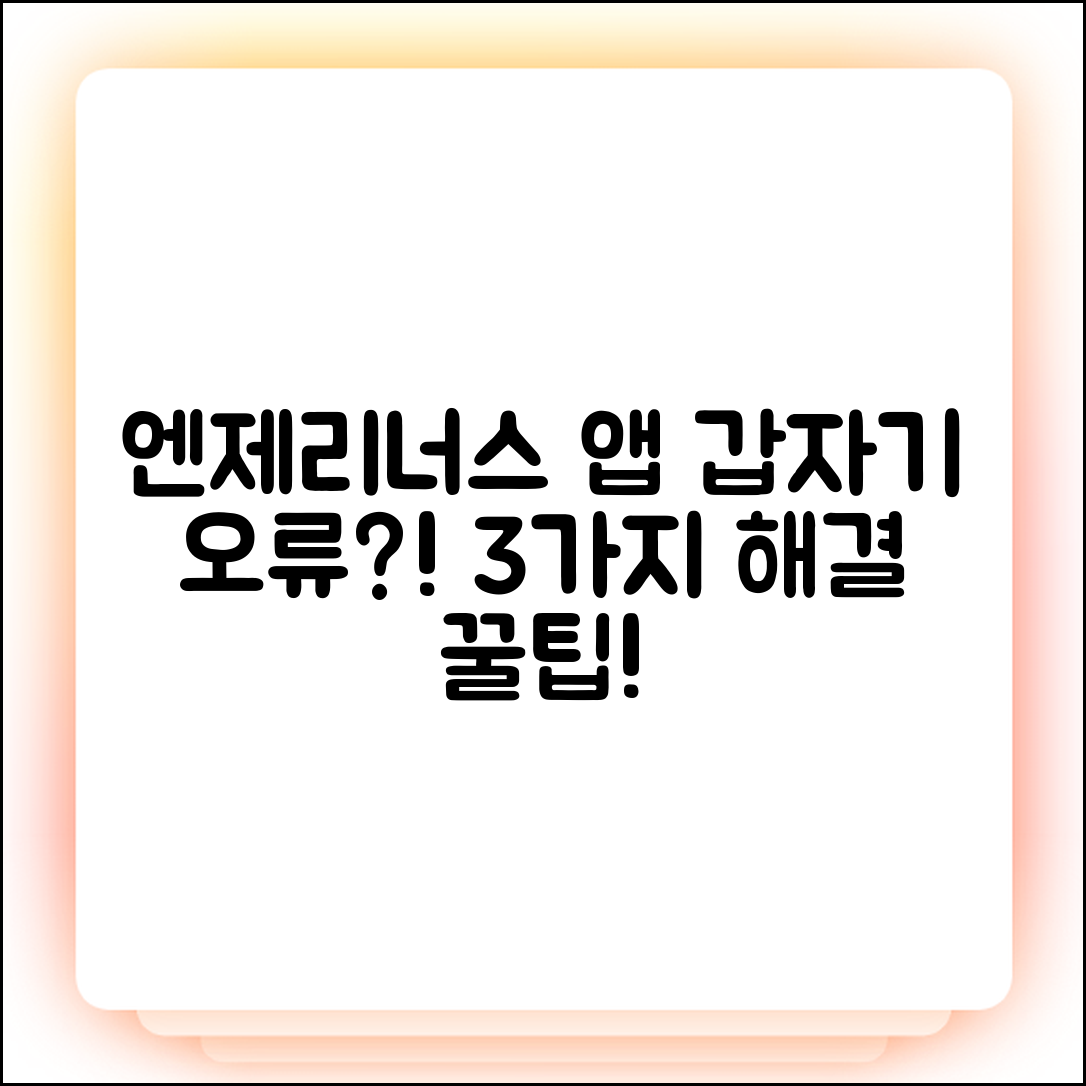 엔제리너스 앱 오류, 3가지 원인과 꿀팁!