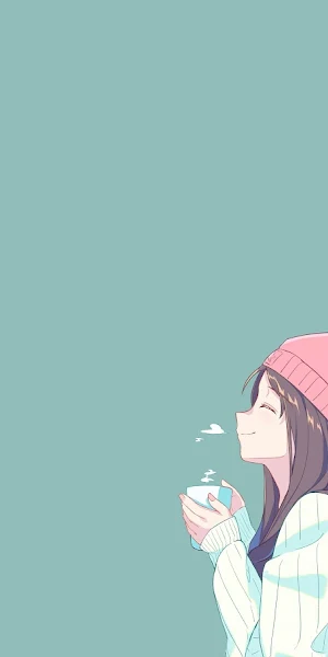 Anime, Hat, Anime Girls, Winter, Coffee 5K Wallpaper Background