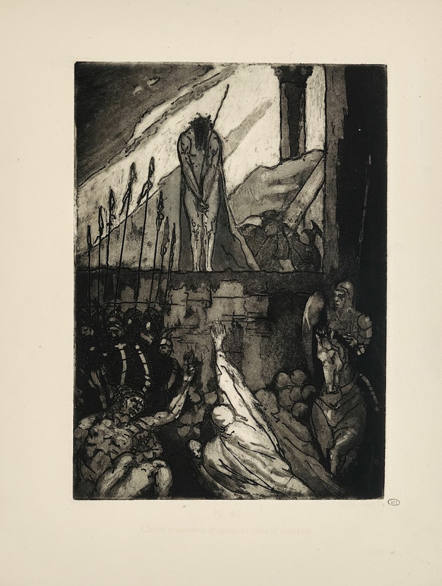 N 40  Christ couronné dépine et vêtu décarlate 1935