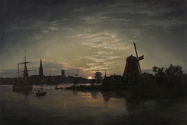 Swinoujscie in the moonlight 1840