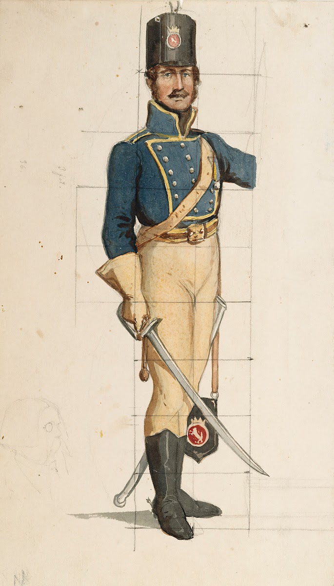 A soldier in a Finnish wartime uniform