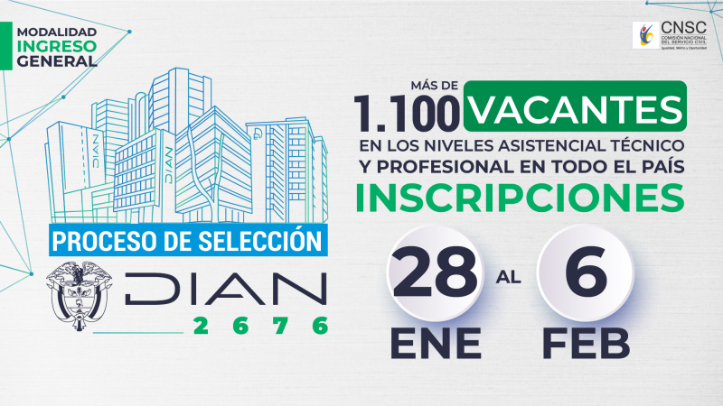 ¡Inscripciones Abiertas! 1.142 Vacantes en la DIAN 2026 (Ingreso)