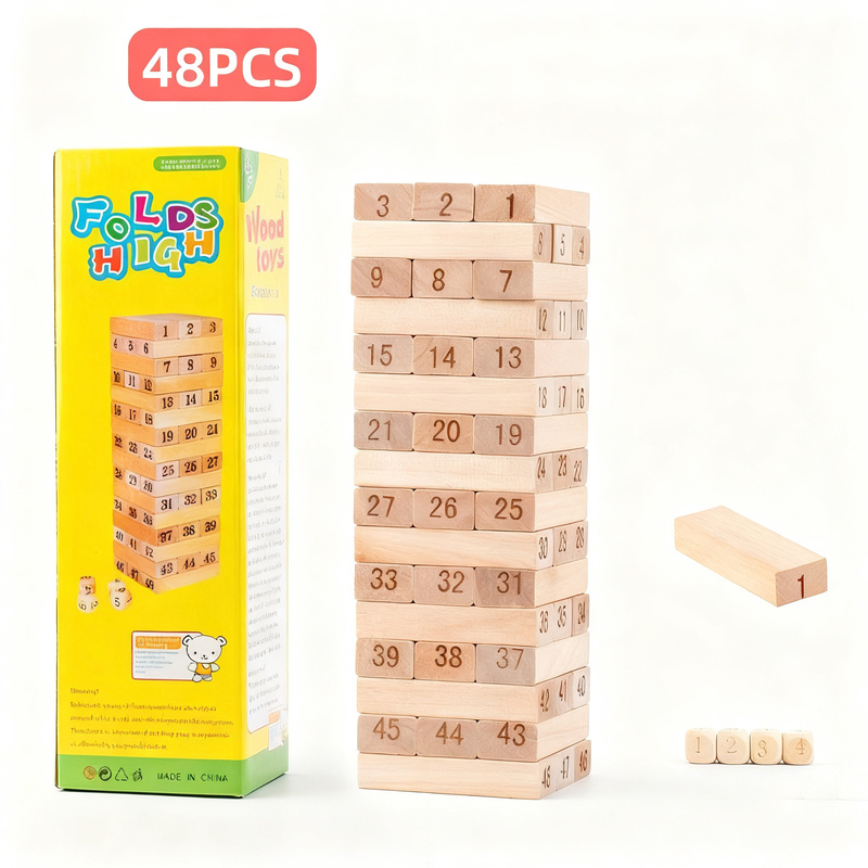 Holz-Stapelspiel, 48–51 Teile