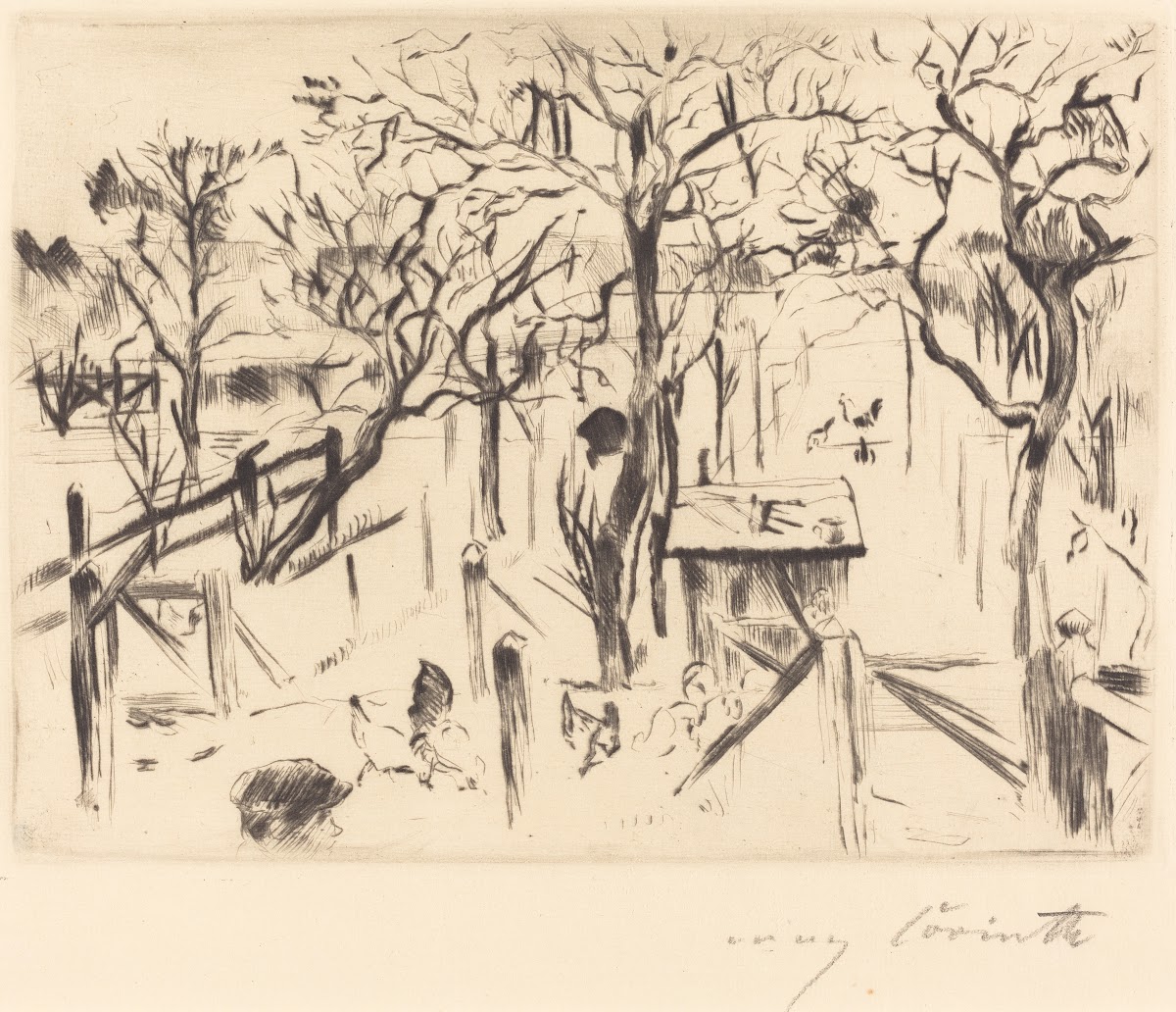 Fruit Garden in Autumn Obstgarten im Herbst 1912