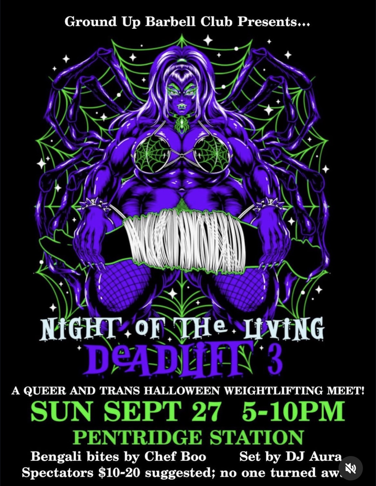 Flyer for Night of the Living Deadlift 3