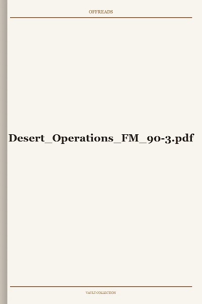 Desert Operations FM 90-3