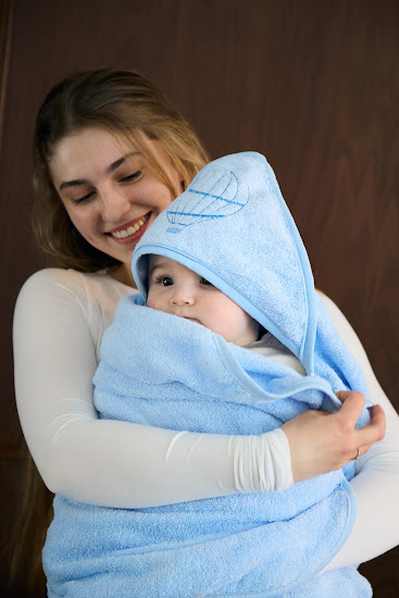 Children's towel 100x100 Twins Beau blue
