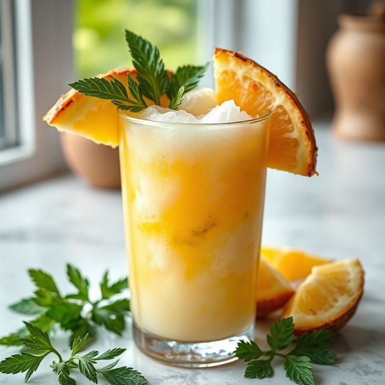 Refreshing Tropical Coconut Pineapple Cooler Recipe: Easy Homemade Sweet Delight finished