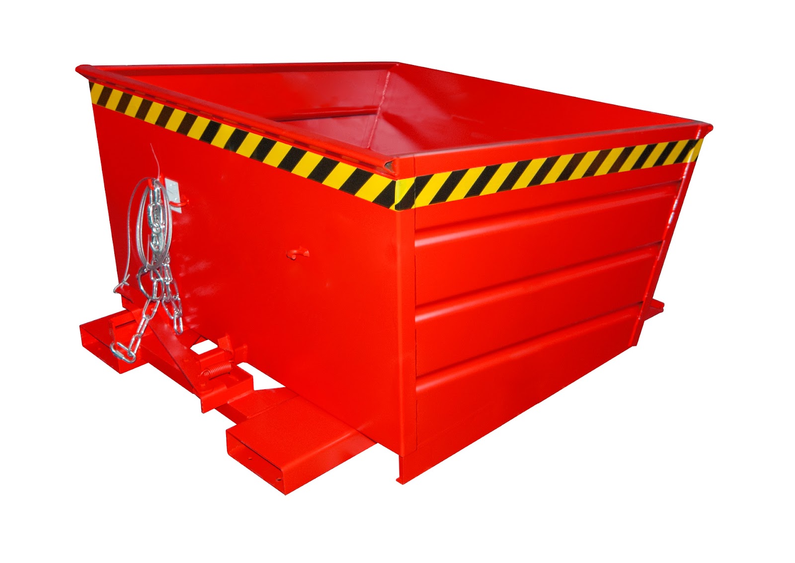 Kiepcontainer VD 800, gelakt, Vuurrood