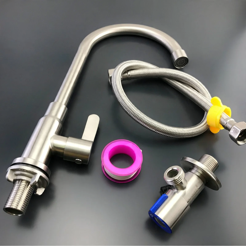 Stainless Steel Faucet for Kitchen, Hot or Cold Water