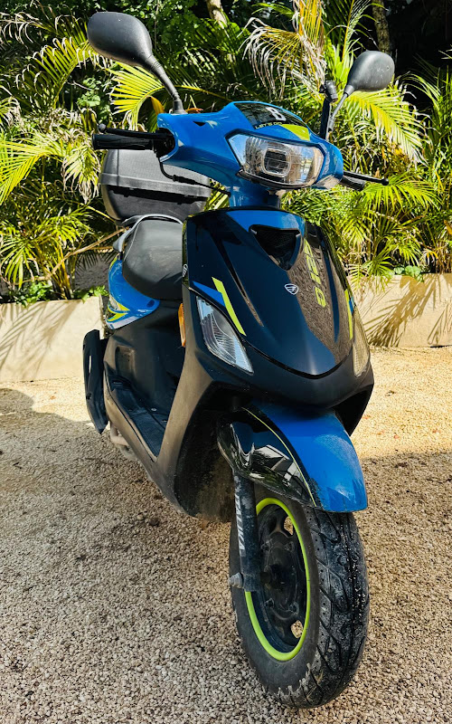 Blue scooter rental Tulum