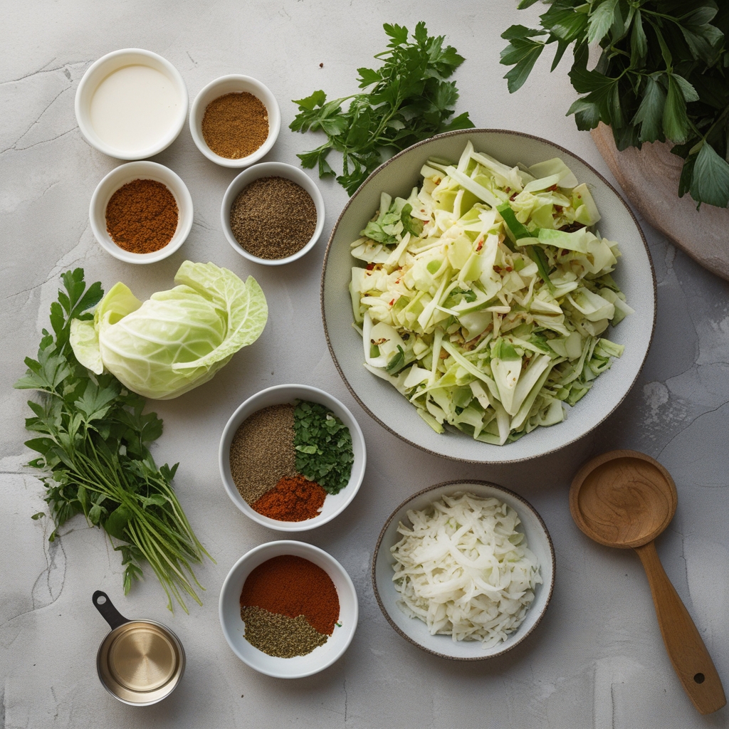 Ingredients for Instant Pot Cabbage With Coconut & Spices (Sri Lankan Style) – Easy & Flavorful Side Dish