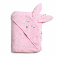 Детское полотенце Twins Rabbit 100x100 светло розовый