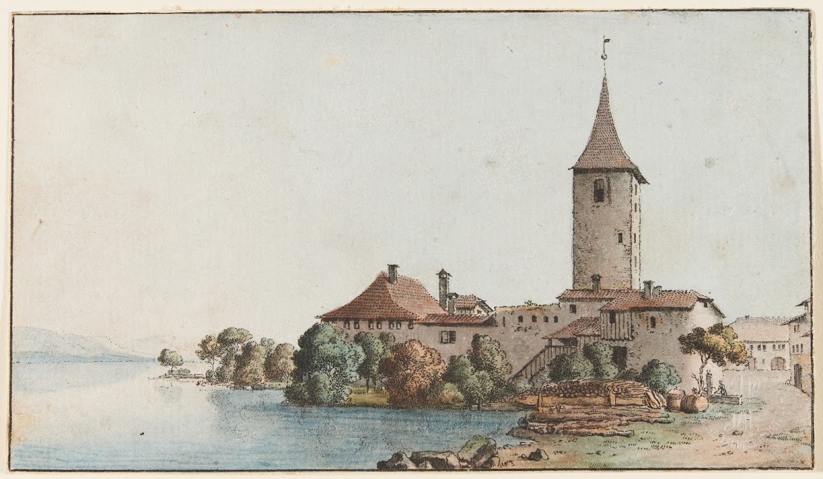 Vue du Château dOuchy près de Lausanne