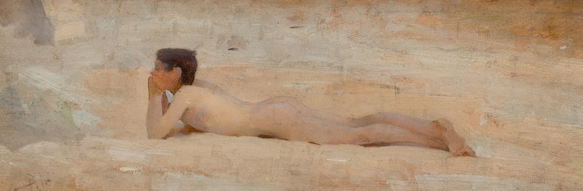 Nude Reclining on House Roof circa 1890 1900