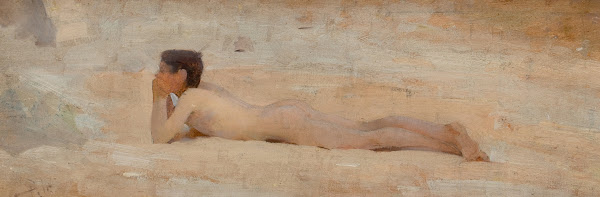 Nude Reclining on House Roof circa 1890 1900