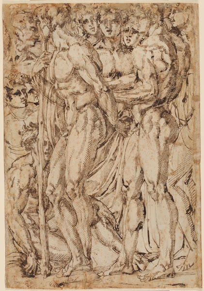 Studien nach männlichen Aktfiguren ca 1520 1530