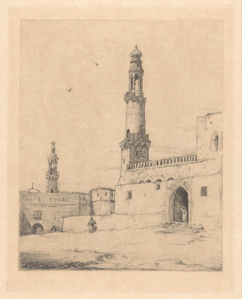 Straataanzicht met moskeeën 1877   1932