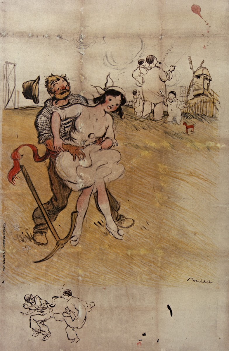 Le Terrassier et la meunière du Moulin de la Galette affiche avant la lettre 191