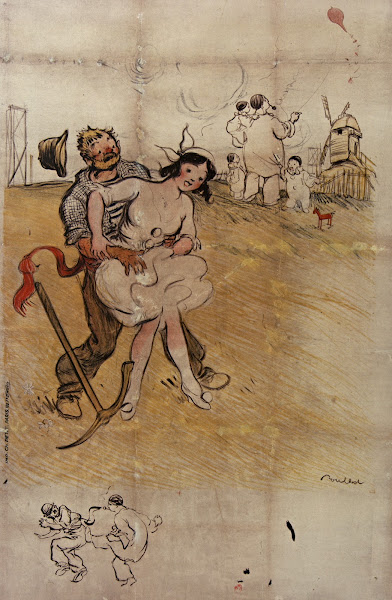 Le Terrassier et la meunière du Moulin de la Galette affiche avant la lettre 191