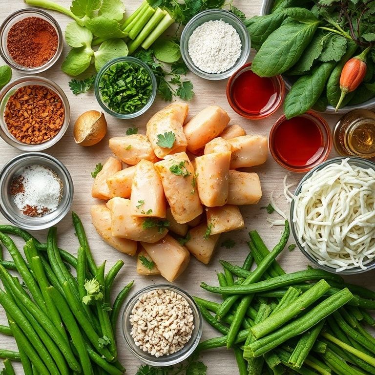 Ingredients for Thai Chili Garlic Chicken & Green Beans Stir Fry: Quick & Flavorful Dinner in 40 Minutes