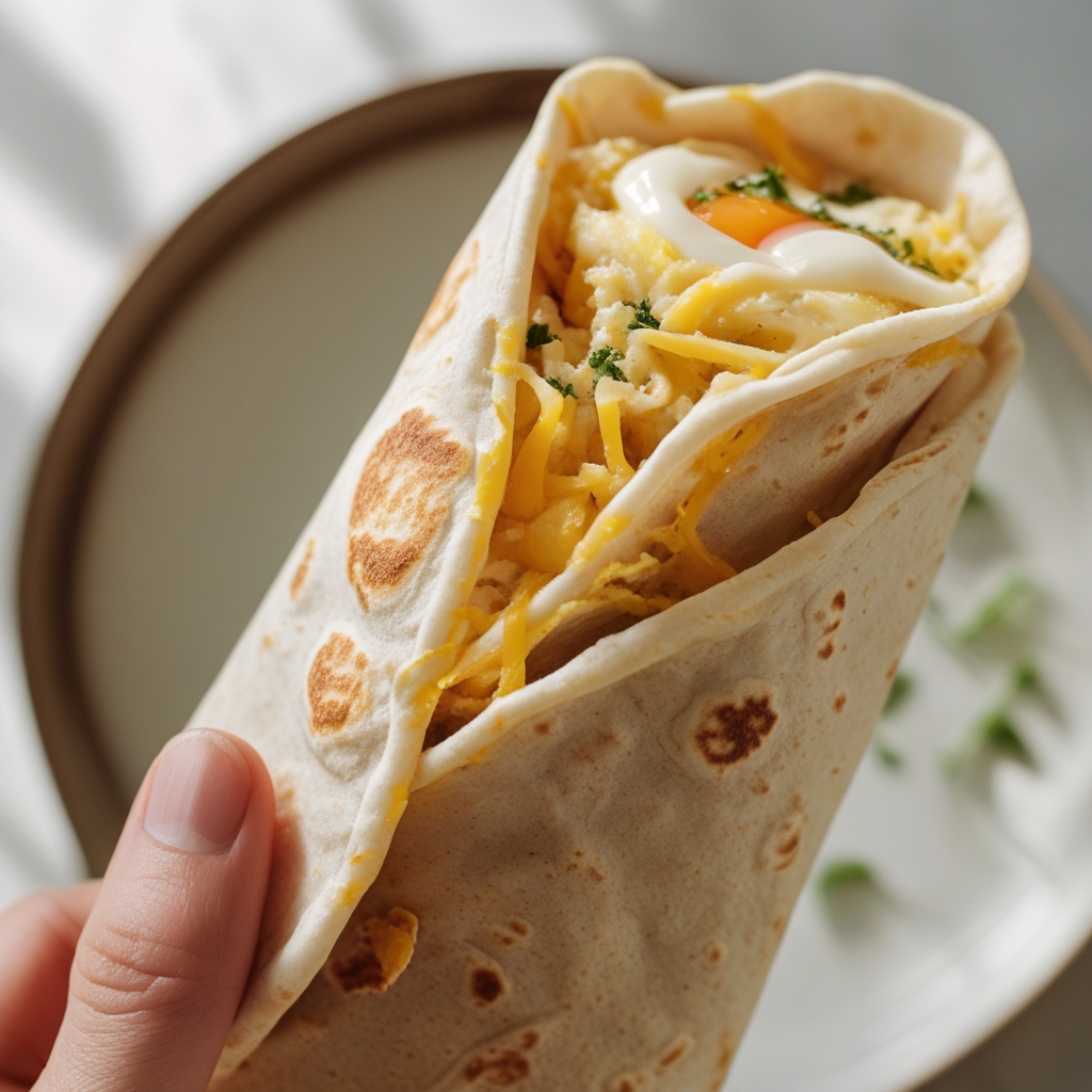 Egg White Quinoa Sunrise Breakfast Burrito