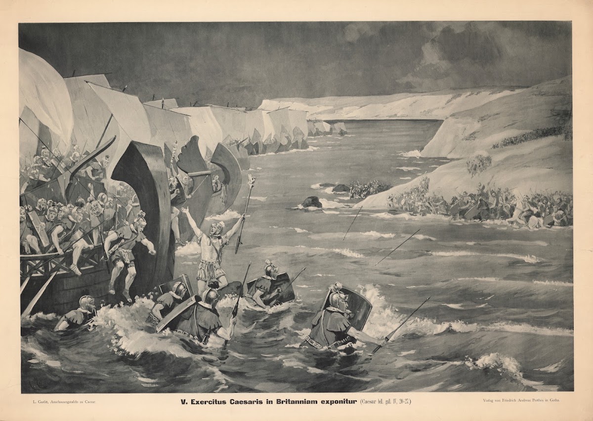 Caesars army lands in Britain 1906