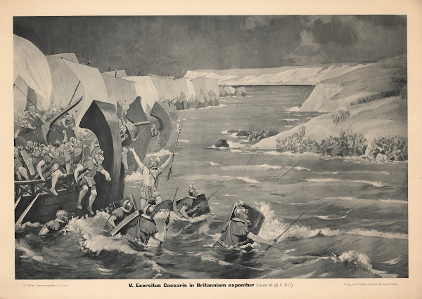 Caesars army lands in Britain 1906
