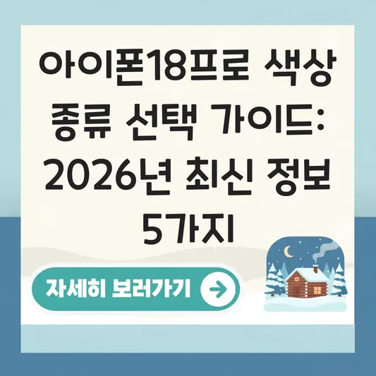 아이폰18프로 색상 종류 선택 가이드