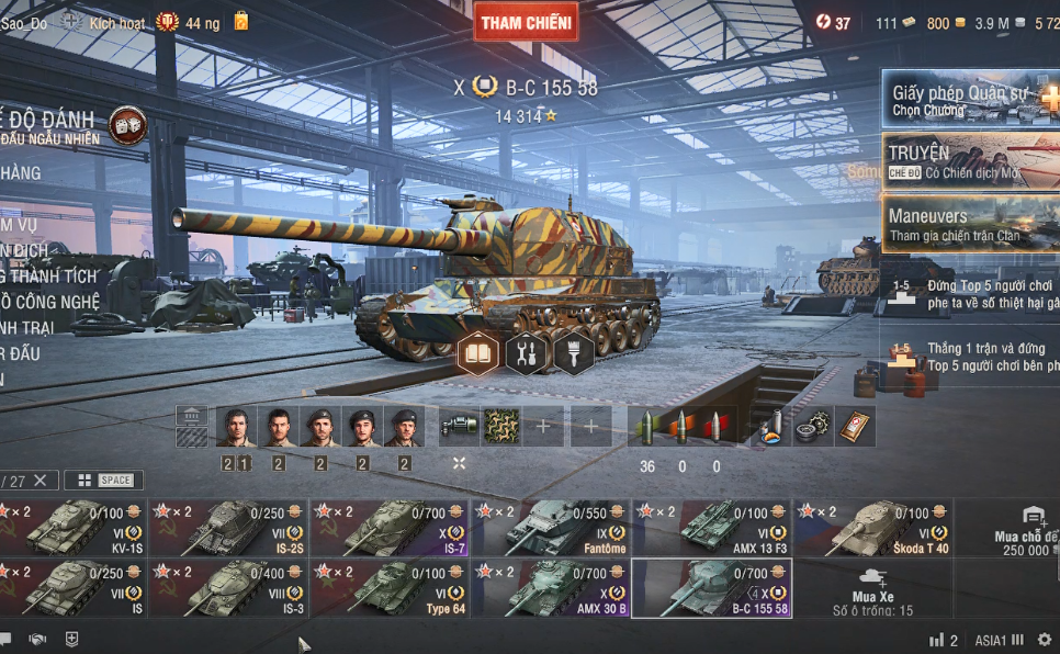 Acc World of Tanks PC gồm 5 tank X IS-7, T-62A, AMX 30B, Mau...