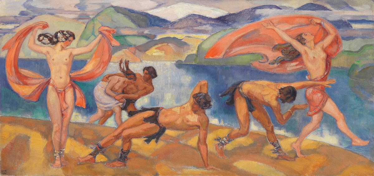 Tanzende in weiter Landschaft 1918 1924
