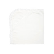 Крижма Twins 100x100 фланель з мереживом білий