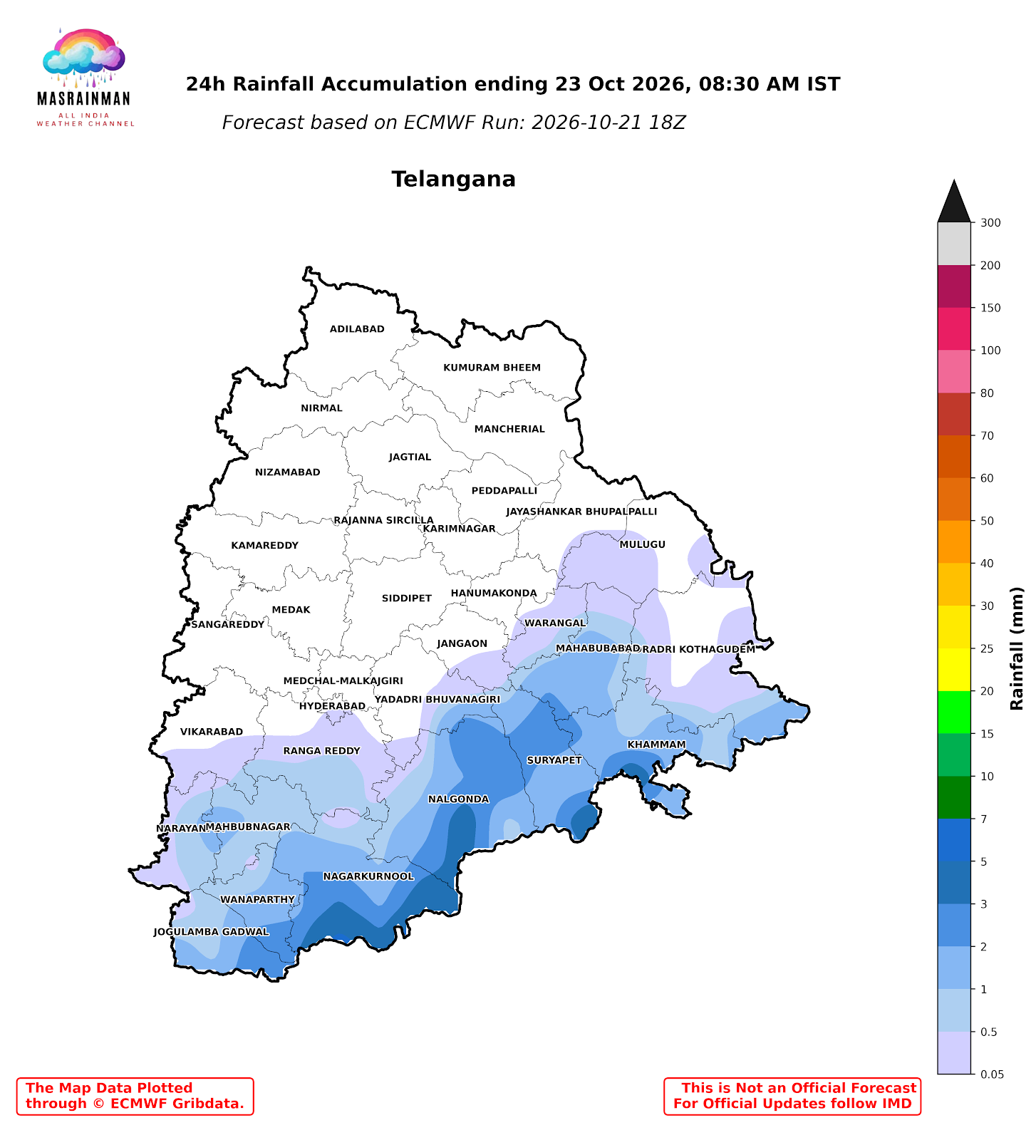 Telangana - MasRainMan Weather