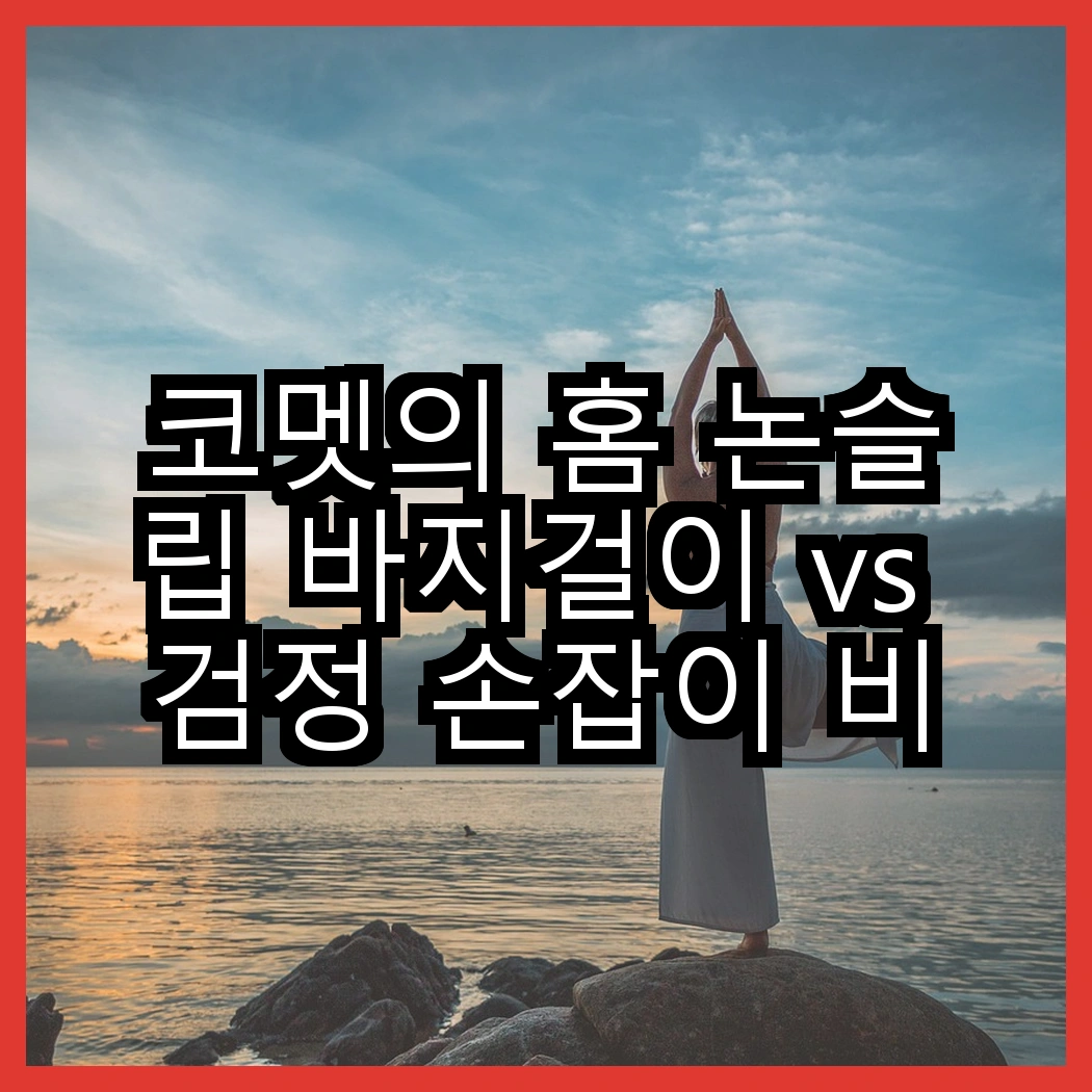 코멧의 홈 논슬립 바지걸이 vs 검정 손잡이 비닐봉투, 어떤 것이 더 실용적일까요? 썸네일