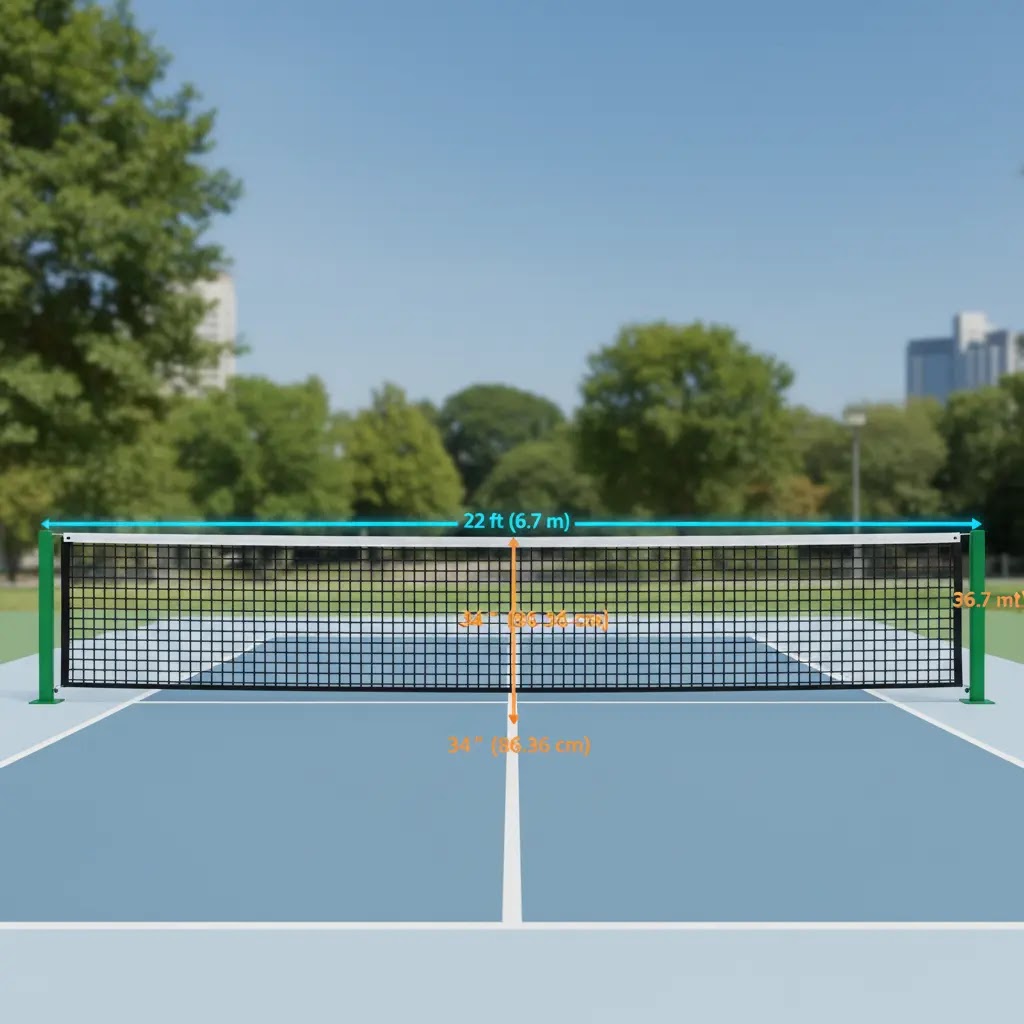 Seberapa besar ukuran net pickleball sesuai standar