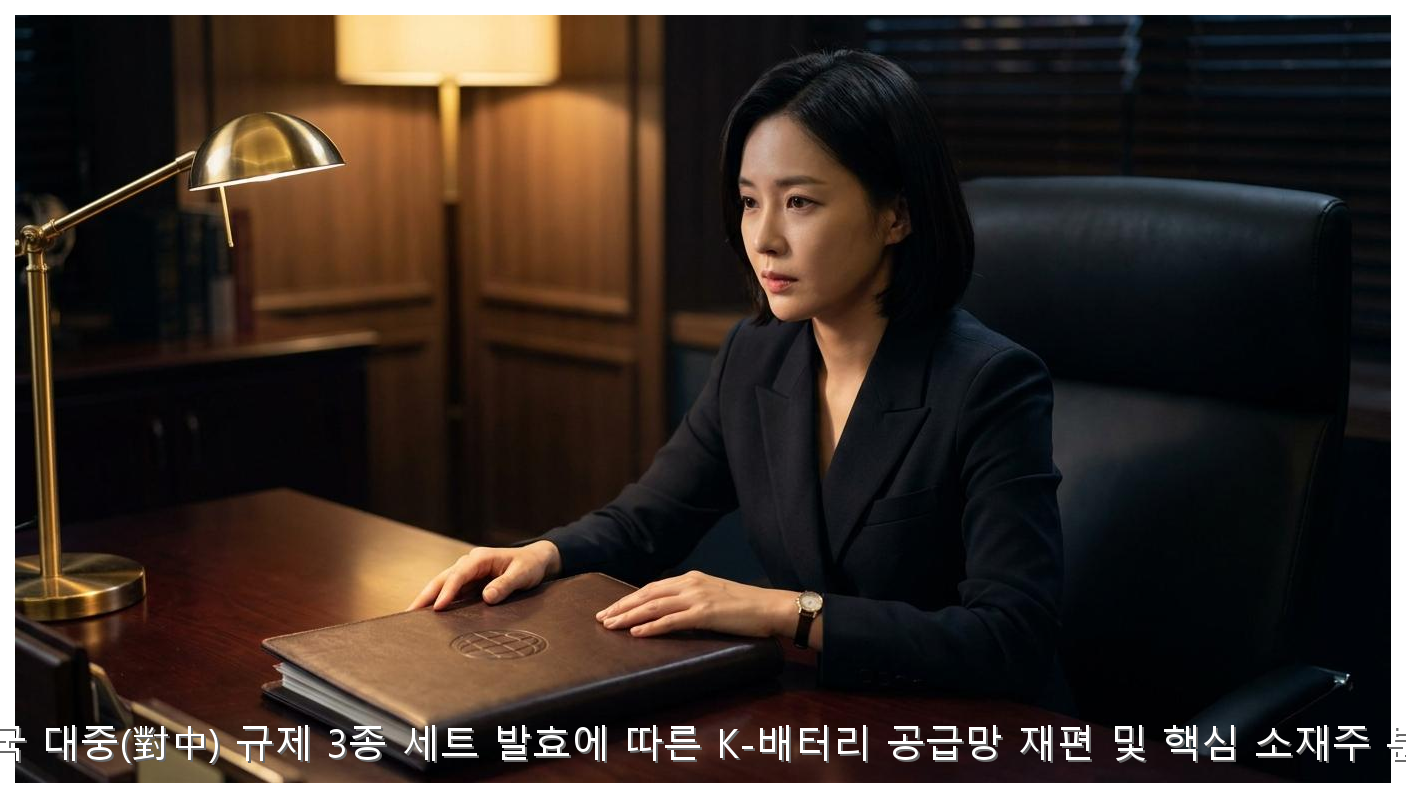 2026년 미국 대중(對中) 규제 3종 세트 발효에 따른 K-배터리 공급망 재편 및 핵심 소재주 분석 리포트 핵심 안내 및 분석 인포그래픽 (2)