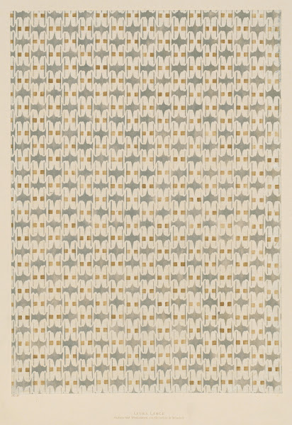 Schabloniertes Papier Flächenmuster 1902   1907
