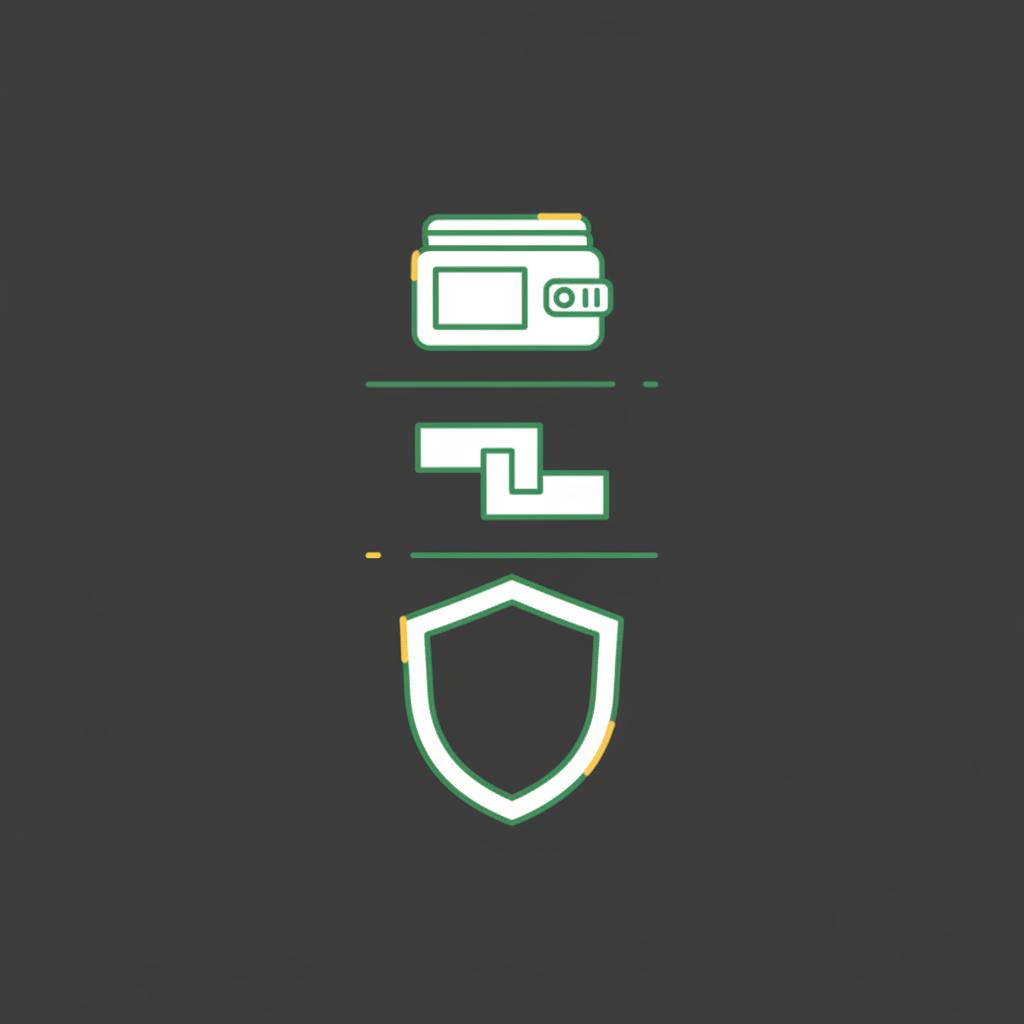 Minimal 2D vector of layered custody with hardware wallet exchange custody and insurance shield icons on dark background using brand green and gold highlights best crypto exchange for day trading